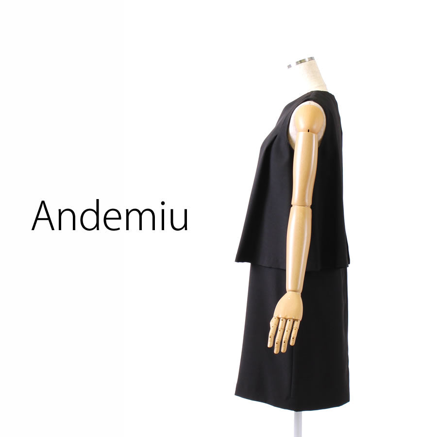 セットアップライクB スリットワンピース(Fサイズ/ブラック/Andemiu(アンデミュウ))USED