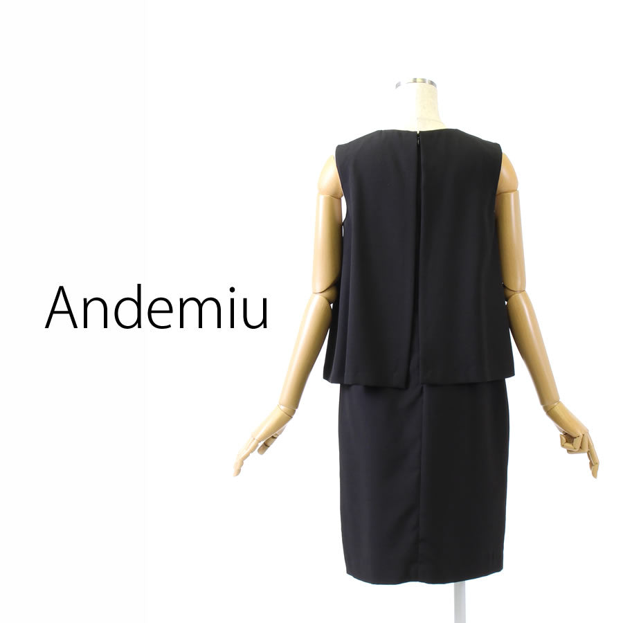 セットアップライクB スリットワンピース(Fサイズ/ブラック/Andemiu(アンデミュウ))USED