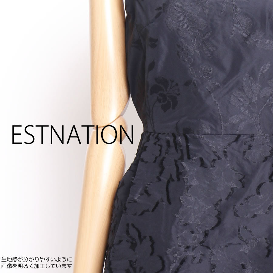 カットジャガード ワンピース(Sサイズ/ブラック/ESTNATION(エストネーション))USED