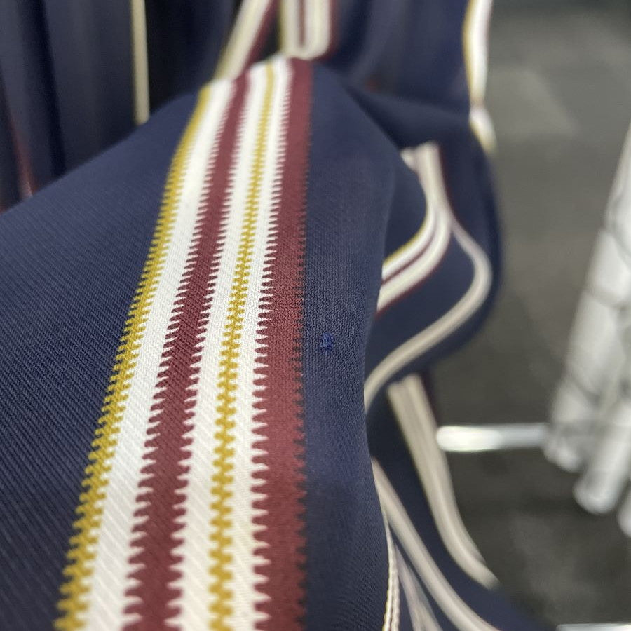 ストライプタックワンピース(Mサイズ/ネイビー/Bou Jeloud(ブージュルード))USED