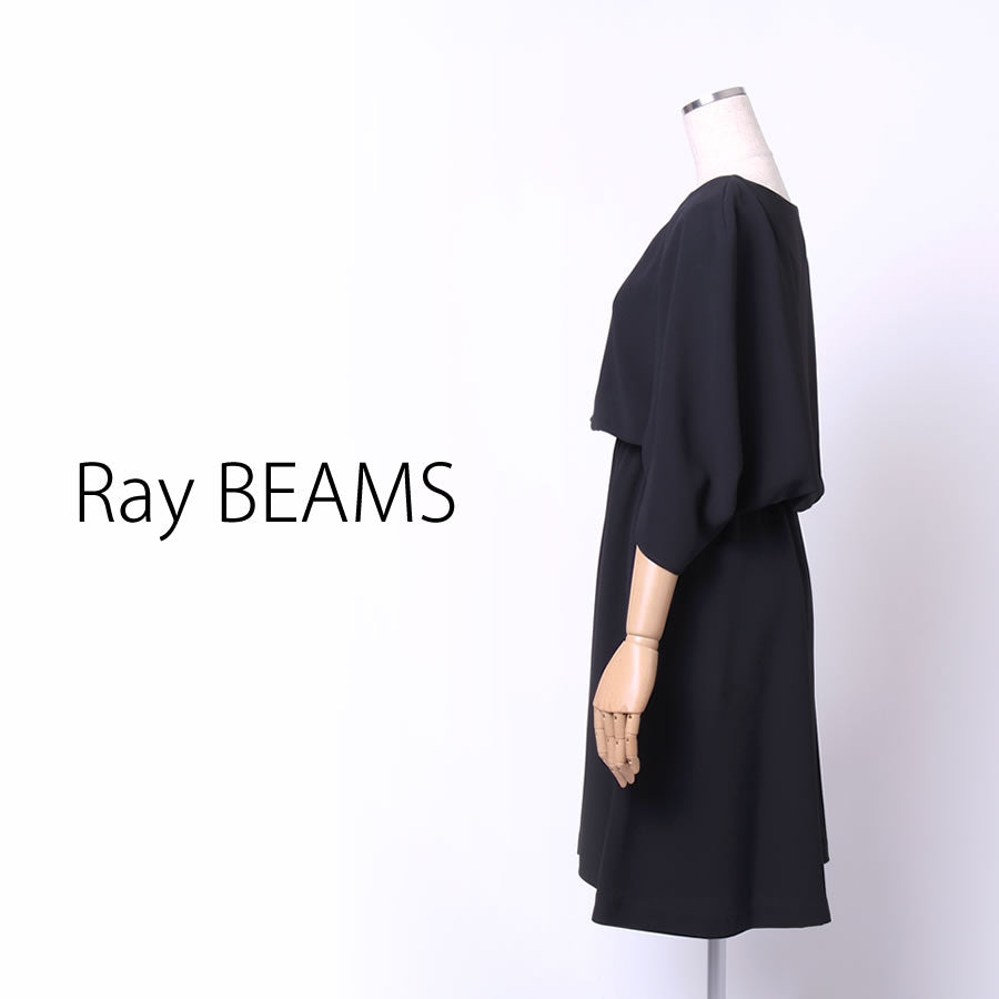 スリットスリーブ ワンピース(Mサイズ/ブラック/Ray BEAMS(レイビームス))USED