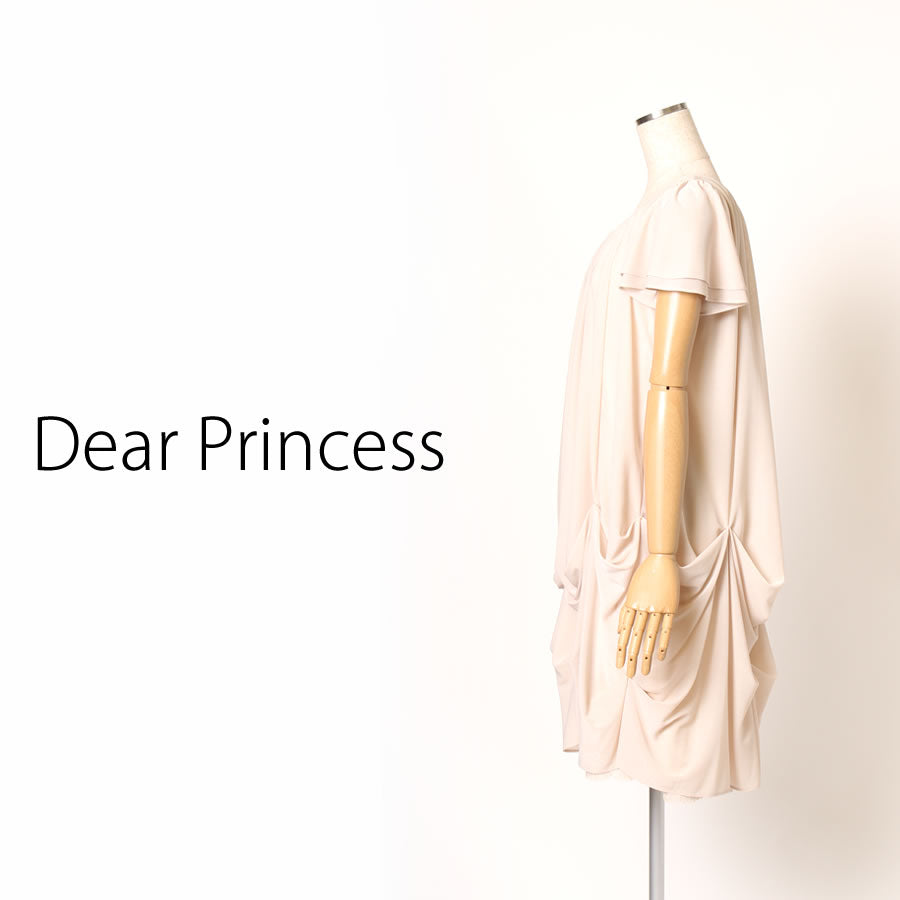 ティアードスリーブ ドレス(Mサイズ/ベージュ/Dear Princess(ディアプリンセス))USED