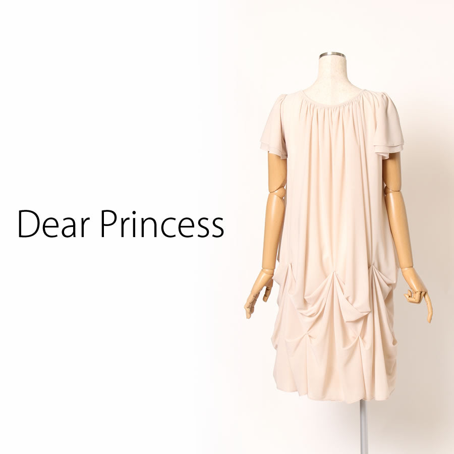 ティアードスリーブ ドレス(Mサイズ/ベージュ/Dear Princess(ディアプリンセス))USED