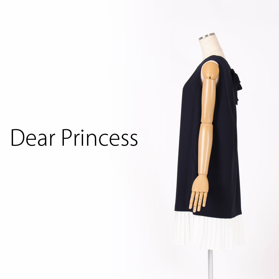 バックサテン アムンゼンワンピース(Sサイズ/ネイビー/Dear Princess(ディアプリンセス))USED