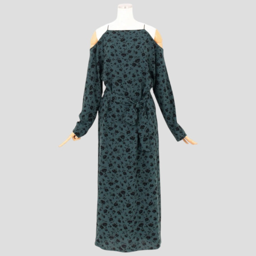ケイティ スリットワンピース(Sサイズ/グリーン/JILLSTUART(ジル スチュアート))USED