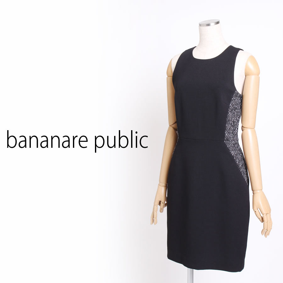 脇切り替えワンピース(Lサイズ/ブラック/banana republic(バナナリパブリック))USED