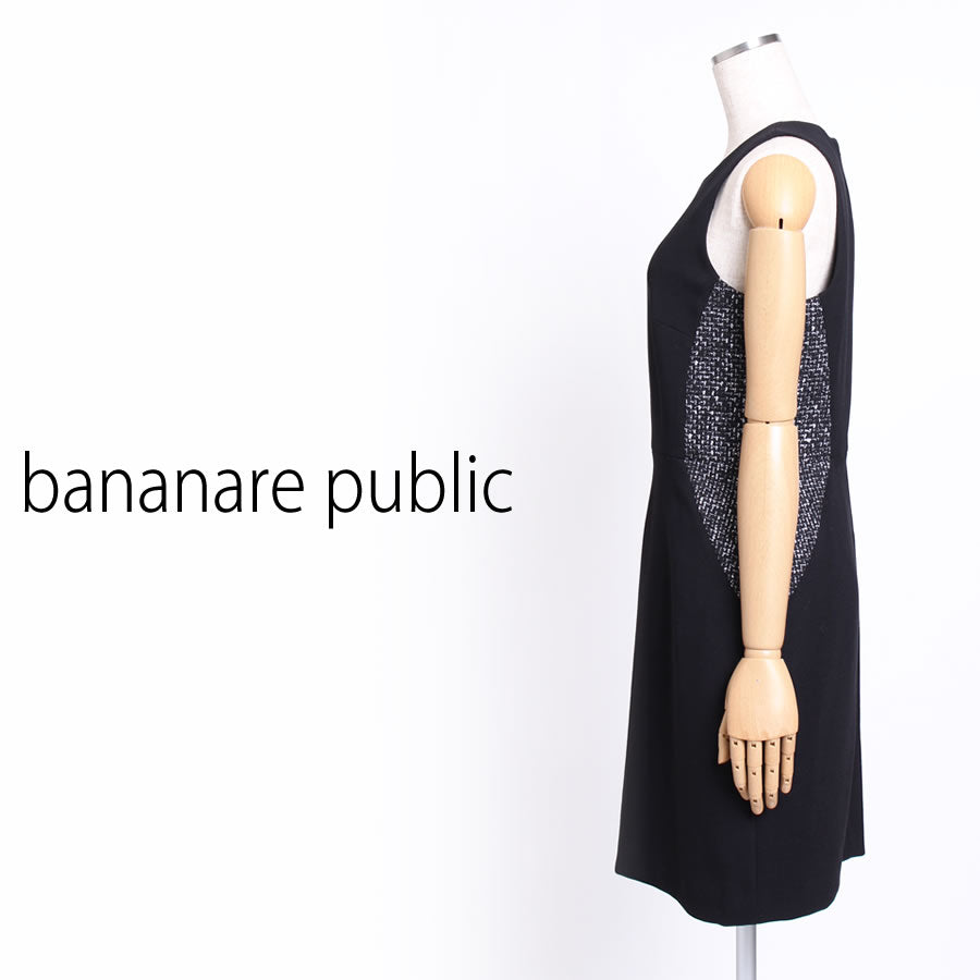 脇切り替えワンピース(Lサイズ/ブラック/banana republic(バナナリパブリック))USED