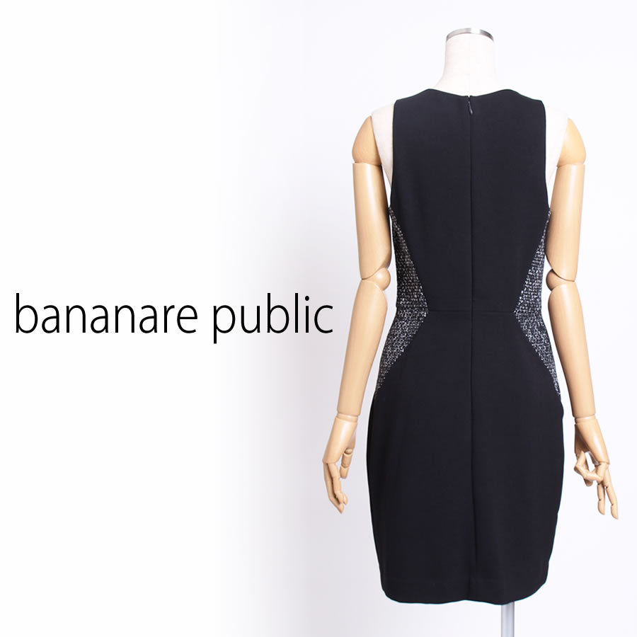 脇切り替えワンピース(Lサイズ/ブラック/banana republic(バナナリパブリック))USED