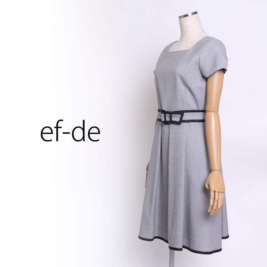 切替タックデザインワンピース(Mサイズ/グレー/ef-de(エフデ))USED