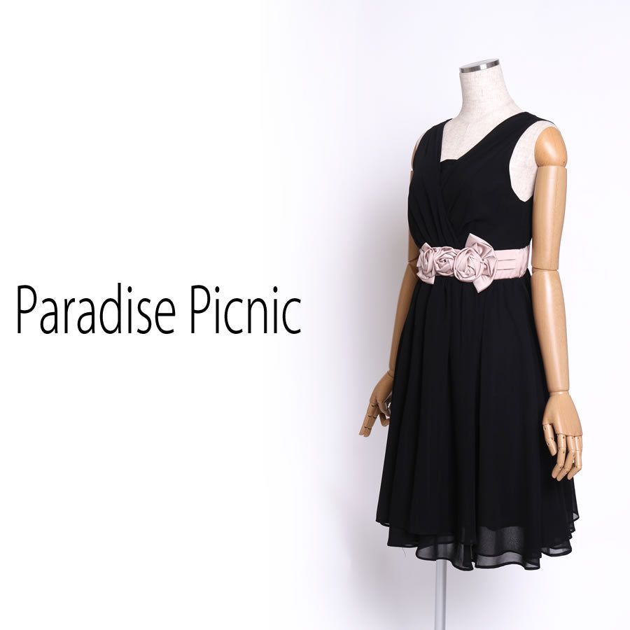 バラベルト カシュクールドレス(Sサイズ/ブラック/Paradise Picnic(パラダイスピクニック))USED