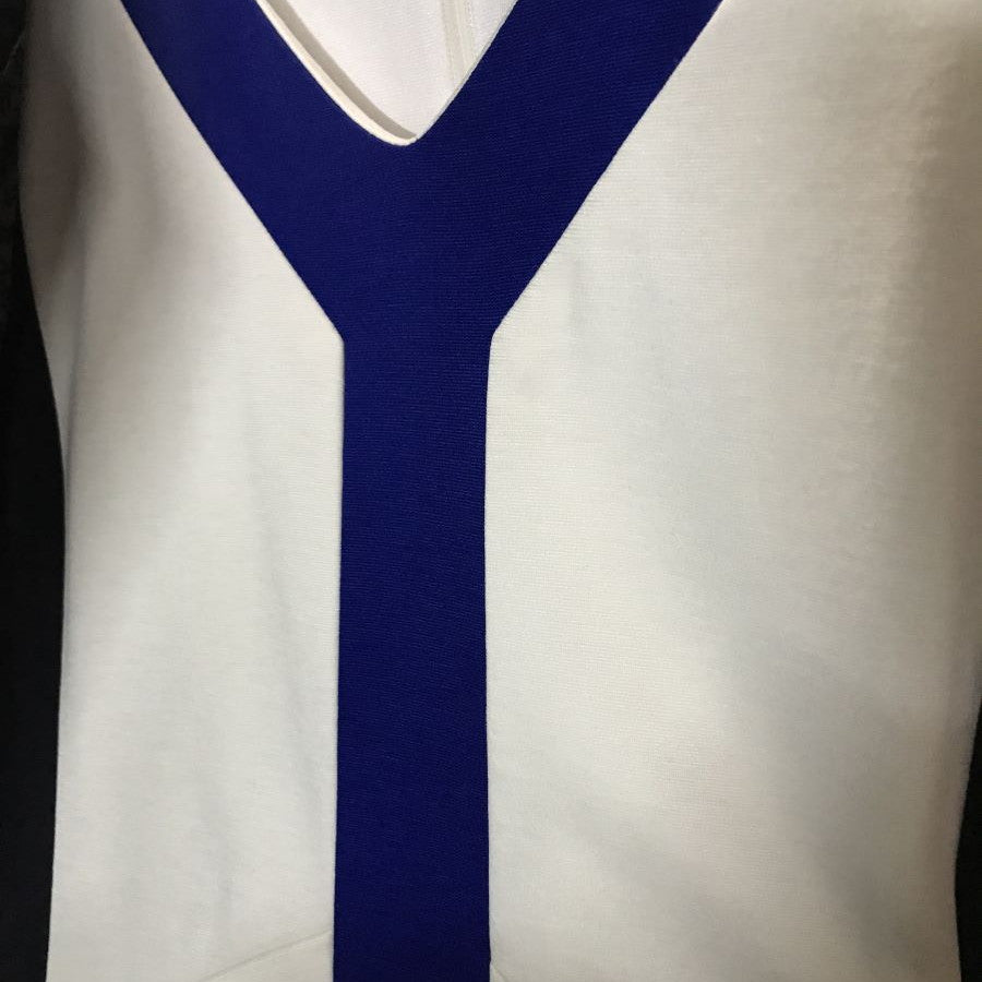 ビスコースストレッチジャージーデザインフィテッドドレス(Lサイズ/ホワイト/BERARDI(ベラルディ))USED