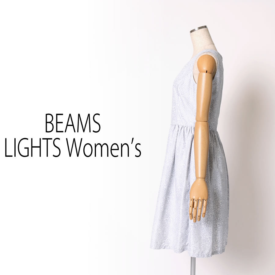 フラワープリント ノースリーブワンピース(Mサイズ/グレー/BEAMS LIGHTS Women's(ビームスライツ ウィメンズ))USED