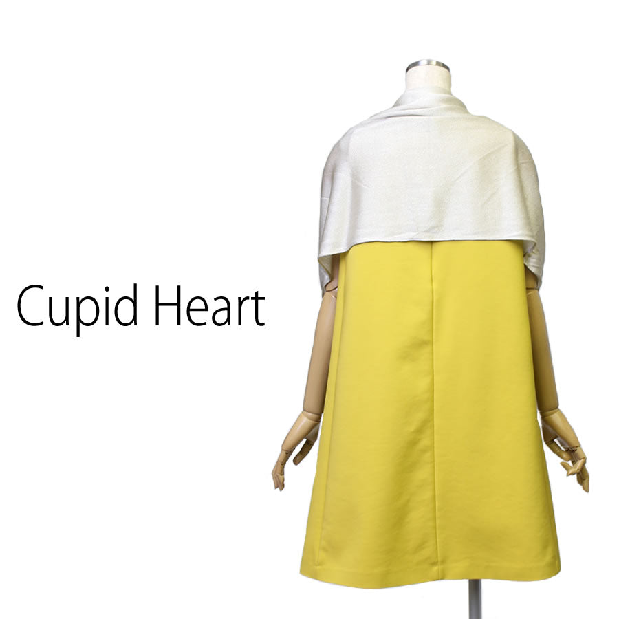 ラメレース切替 ストール(Mサイズ/ベージュ/Cupid Heart(キューピッド ハート))USED