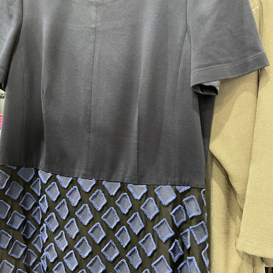 スクエアシフォンワンピース(Lサイズ/ネイビー/TO BE CHIC(トゥービーシック))USED