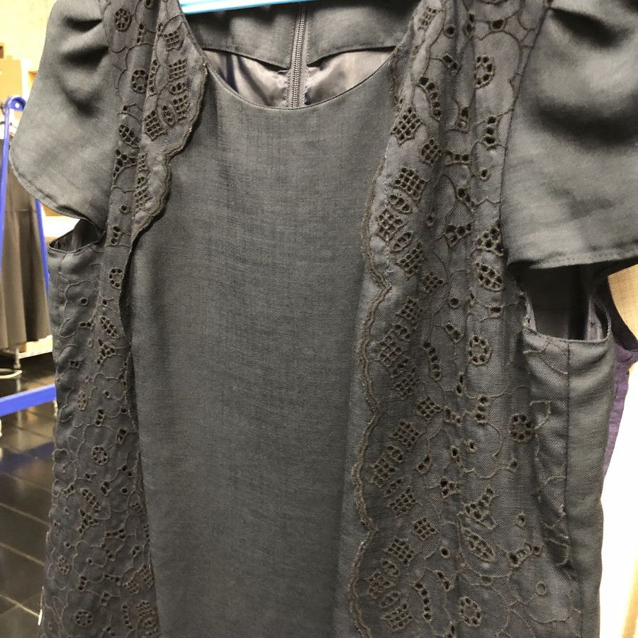 トリアセツイル2WAYドレス(Lサイズ/ネイビー/TO BE CHIC(トゥービーシック))USED