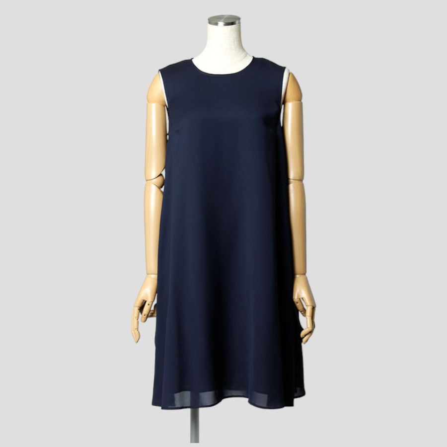 メティス シフォン ジョーゼットワンピース(Mサイズ/ネイビー/allureville(アルアバイル))USED