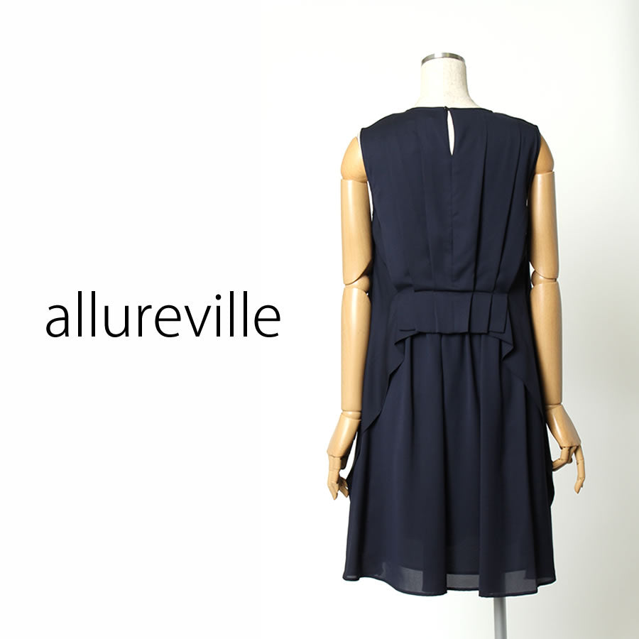 メティス シフォン ジョーゼットワンピース(Mサイズ/ネイビー/allureville(アルアバイル))
