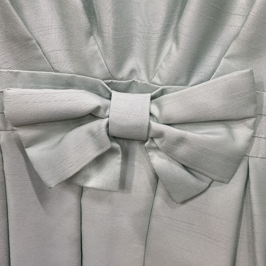 シャンタンウエストリボンワンピース(Lサイズ/グリーン/CLEAR IMPRESSION(クリアインプレッション))USED