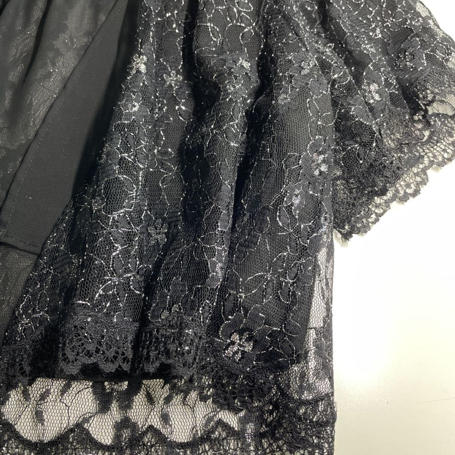 シフォン×レース ボレロ(Mサイズ/ブラック/TRUDEA(トルディア))USED