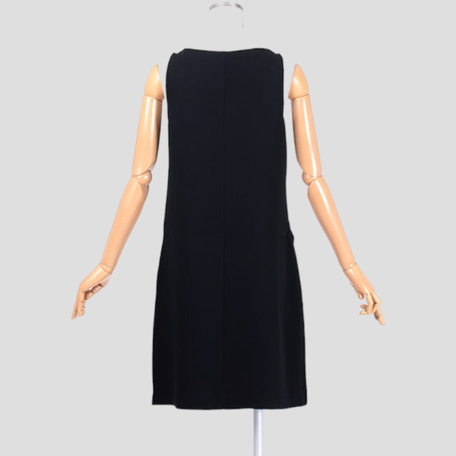 バイカラー パイピングワンピース(Mサイズ/ブラック/ARMANI EXCHANGE(アルマーニエクスチェンジ))USED