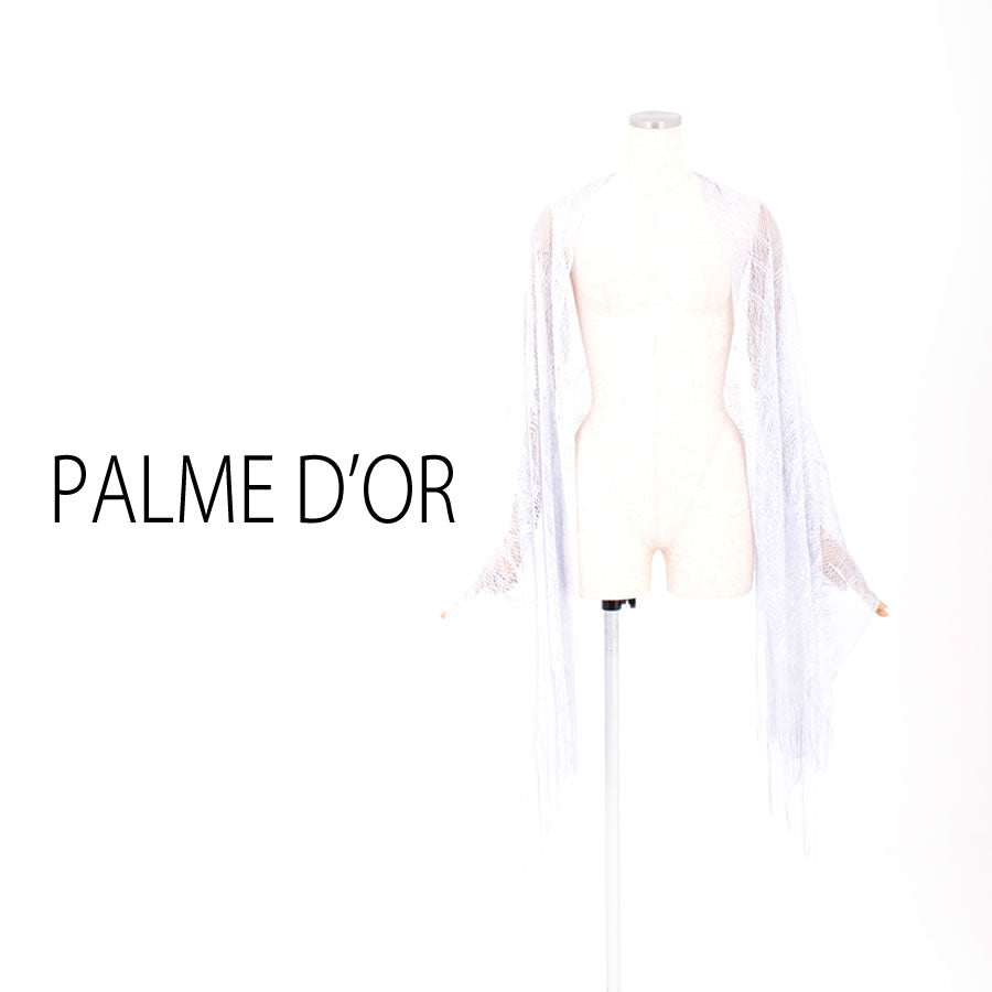 ラメ メッシュ ショール(Fサイズ/シルバー/PALME D'OR(パルムドール))USED