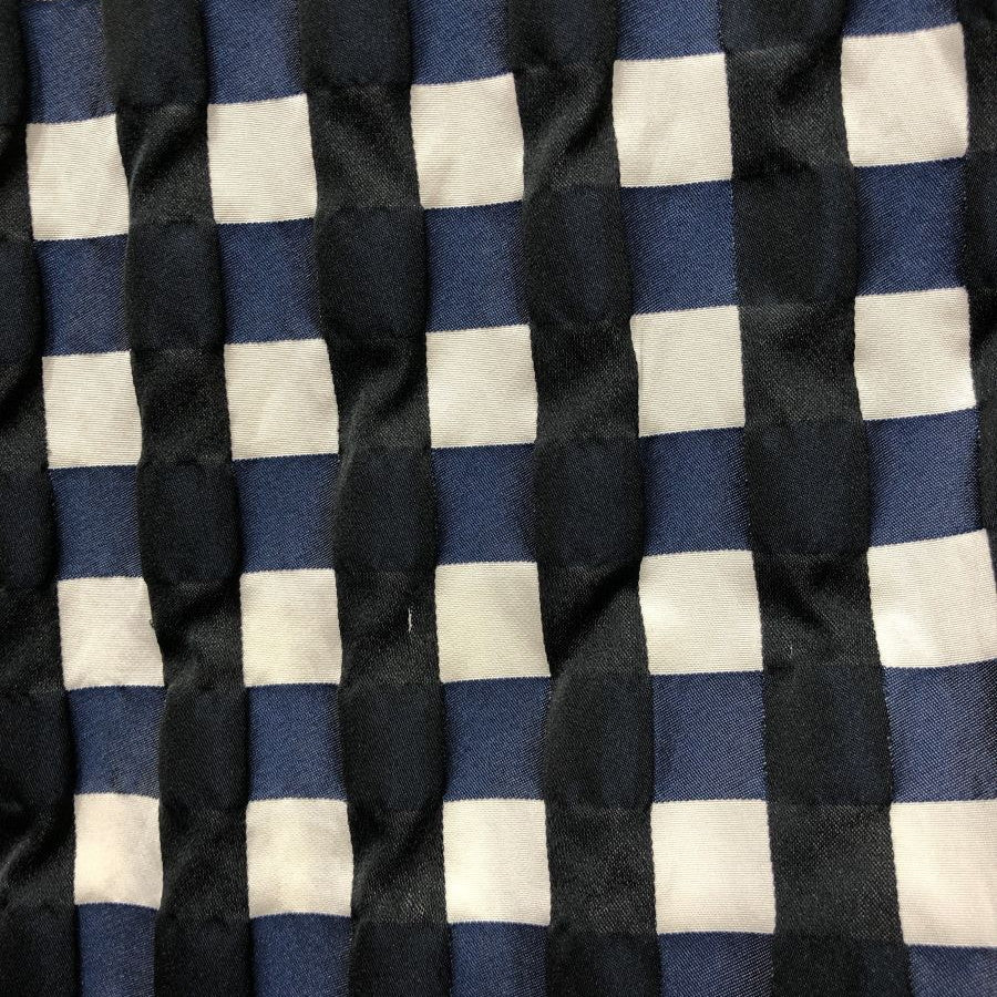 LIMONTAチェックワンピース(Mサイズ/ネイビー/TRANS WORK(トランスワーク))USED