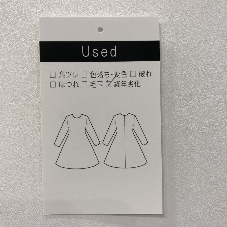 ドット Vネック Aライン ワンピース(Fサイズ/ホワイト/SLOBE IENA(スローブイエナ))USED