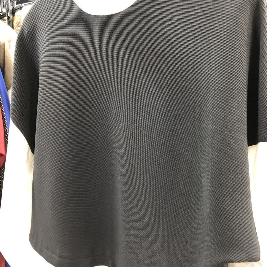 切替トップス(Mサイズ/ブラック/ENRICO DOMANI(エンリコドマーニ))USED