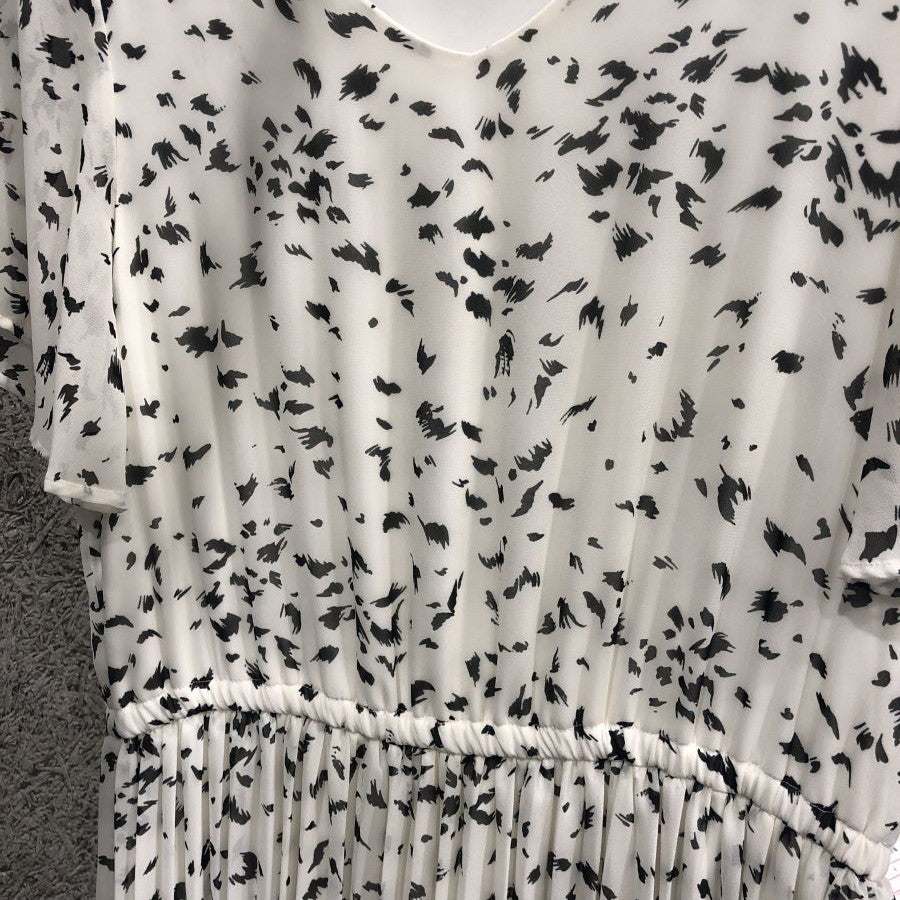 アニマルプリントワンピース(Mサイズ/ホワイト/FABIA(ファビア))USED