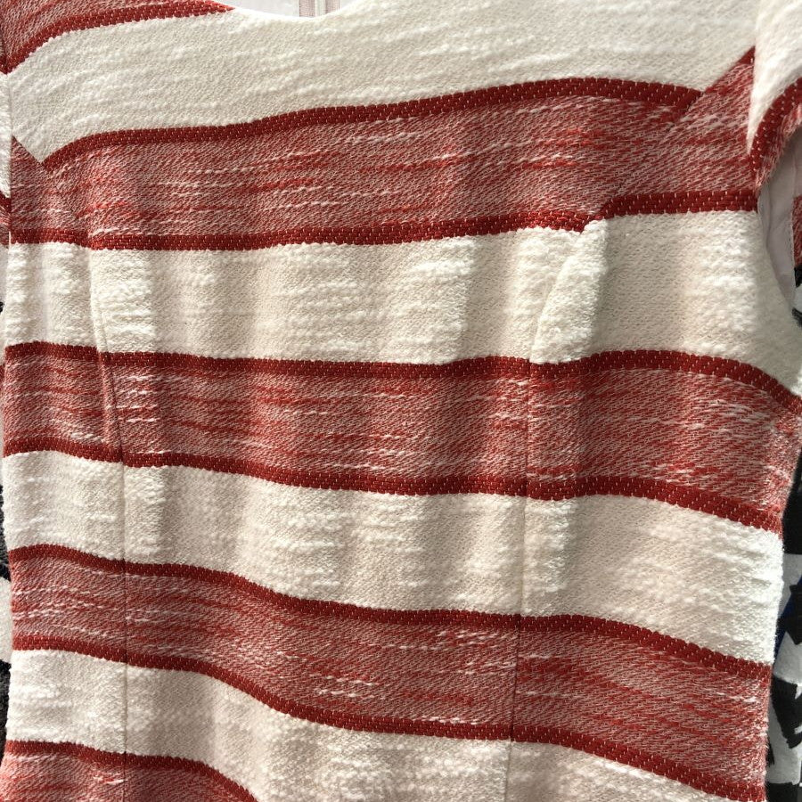 アシメトリーボーダーワンピース(Sサイズ/レッド/Maglie par ef-de(マーリエ パー エフデ))USED