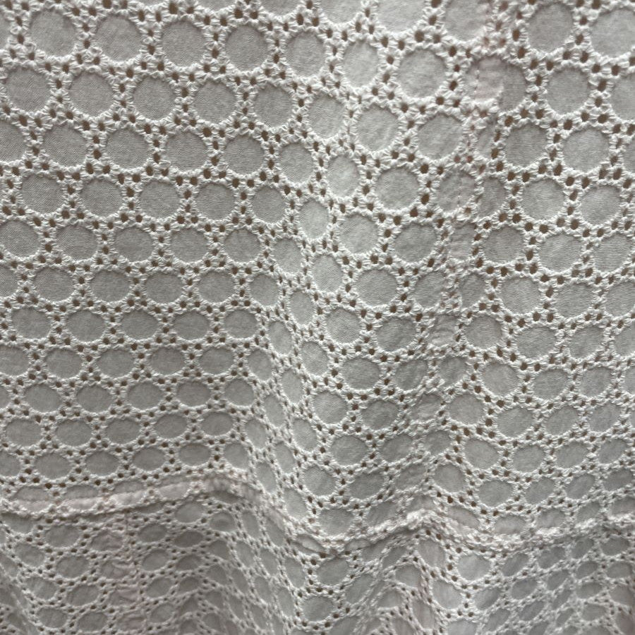 レースシャーリング裾フレアワンピース(Lサイズ/ピンク/PLUSIV(プラッシヴ))USED