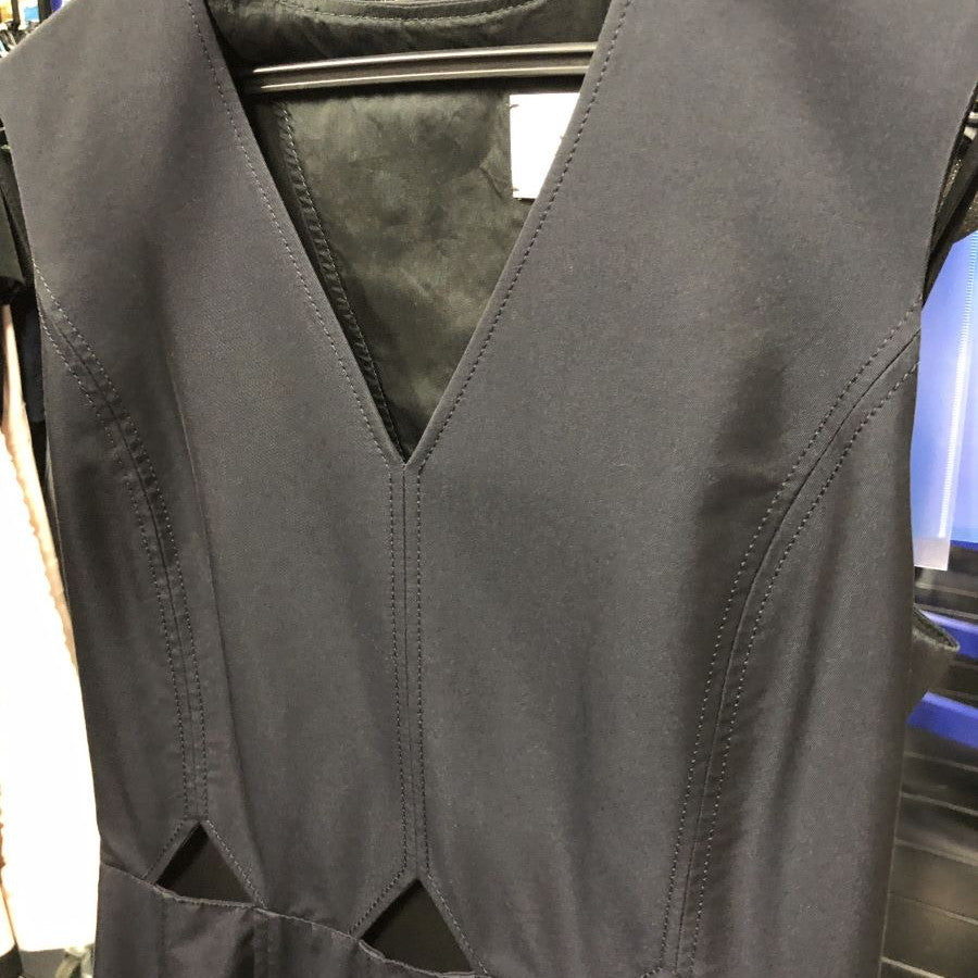 パネルフレアドレス(Mサイズ/ネイビー/Arobe(アローブ))USED