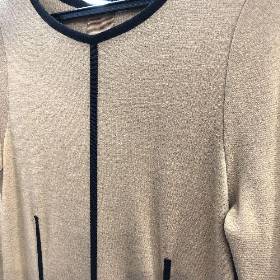 パイピングワンピース(Sサイズ/ベージュ/mila schon(ミラ・ショーン))USED