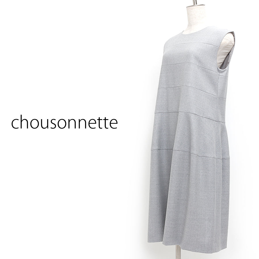 ウール混ワンピース(Lサイズ/グレー/chousonnette(シューソネット))USED