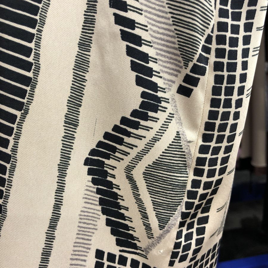 幾何模様ワンピース(Fサイズ/ベージュ/Chamois Depo(シャミーデポ))USED