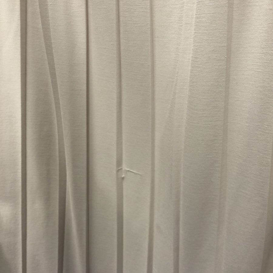 裾ライン刺繍プリーツワンピース(Mサイズ/グレー/PLAIN PEOPLE(プレインピープル))USED