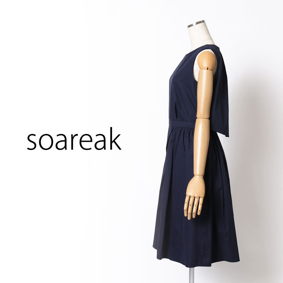 バックタックタイプ ライター ワンピース(Sサイズ/ネイビー/soareak(ソアリーク))USED