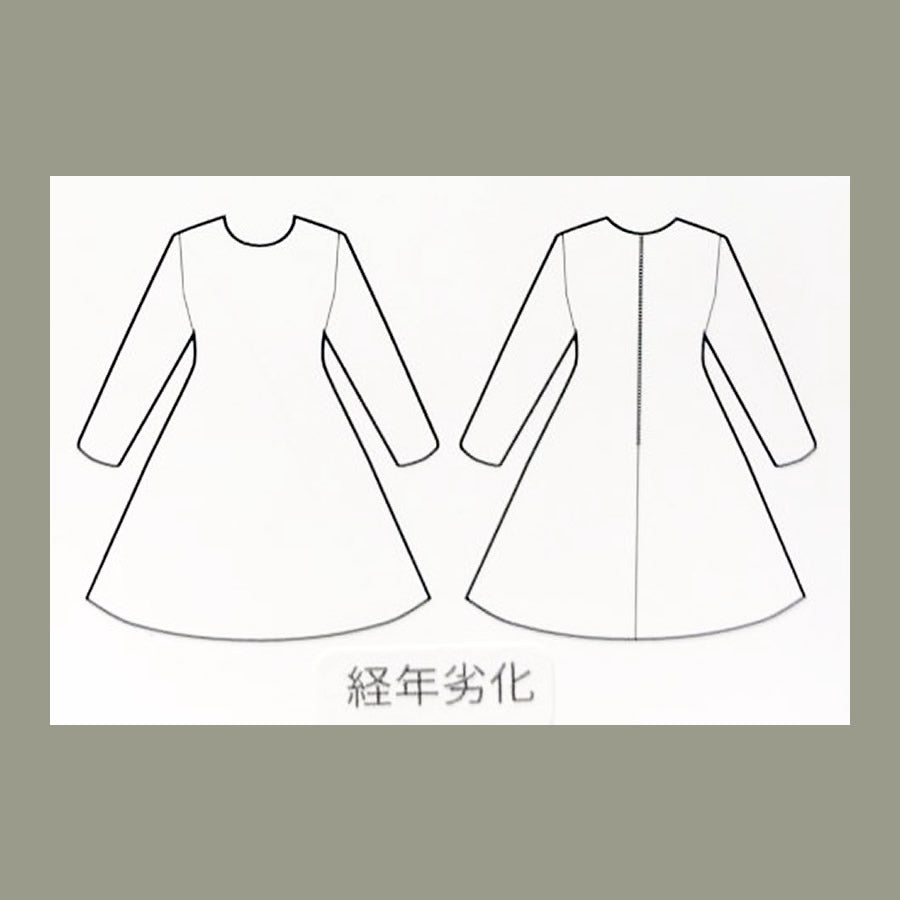 配色 バイアス 切り替え ワンピース(Mサイズ/ネイビー/Jines(ジネス))