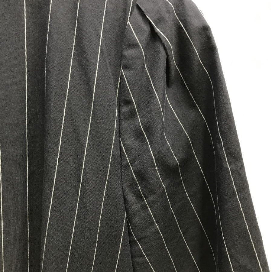 マーメイド風シルエット ピンストライプ?ワンピース(Mサイズ/ネイビー/THE SURREY(ザ サリィ))USED