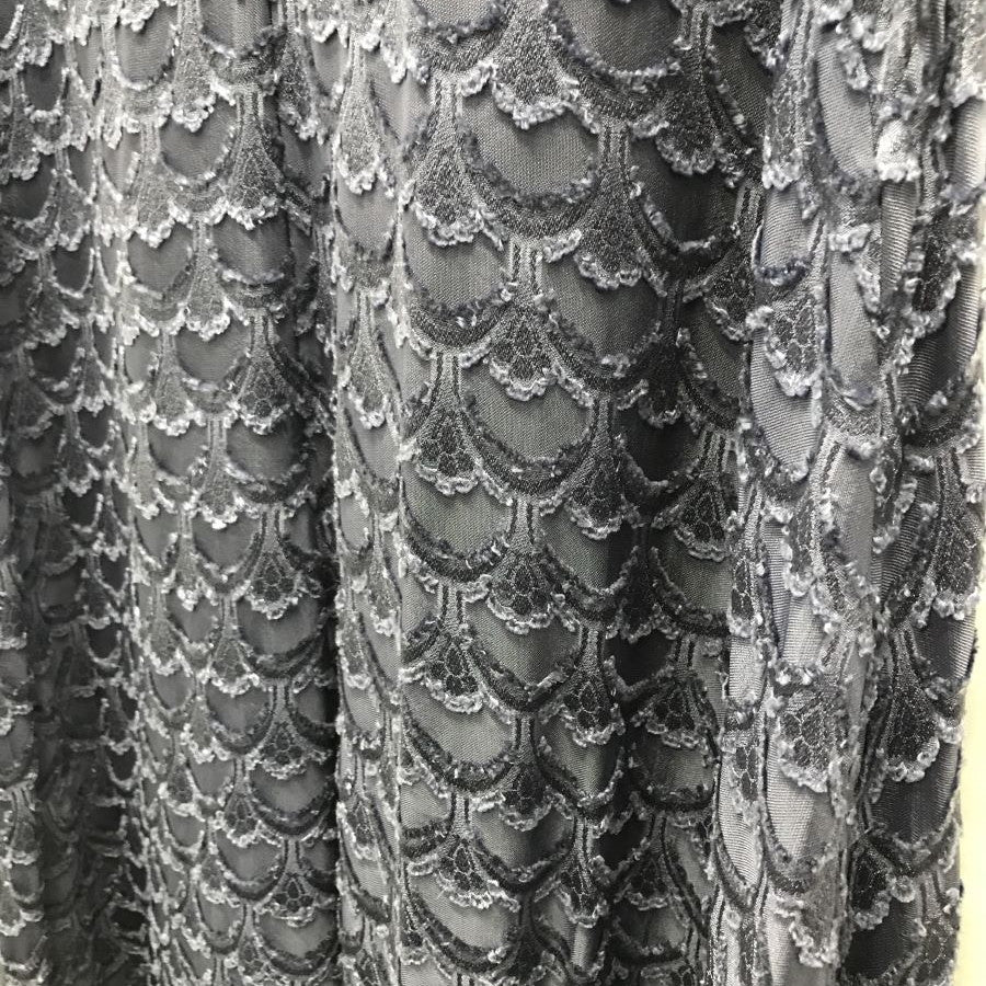 ジャガード フレア Aライン 両Vネック ノースリーブ ワンピース(Mサイズ/ブルー・水色/TITE IN THE STORE(ティテ インザ ストア))USED