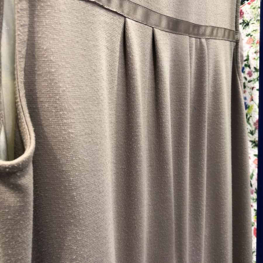 ボタニカル柄風タックワンピース(Mサイズ/ベージュ/Bou Jeloud(ブージュルード))USED