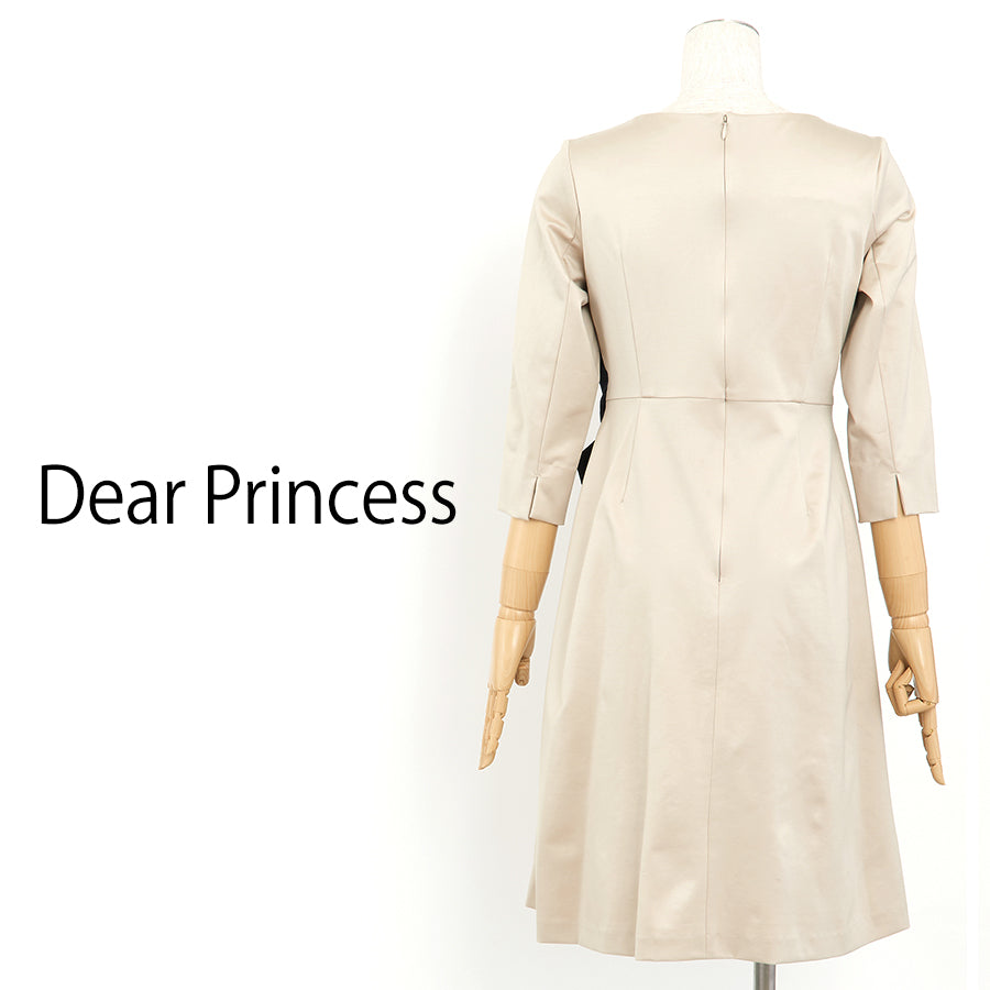 ヴィーネポンチプリーツ切り替えワンピース(Mサイズ/ベージュ/Dear Princess(ディアプリンセス))USED