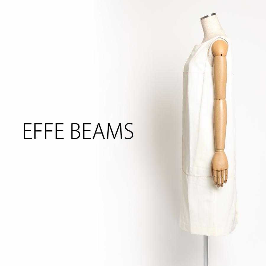 ボートネック グログランワンピース(Sサイズ/ホワイト/EFFE BEAMS(エッフェ ビームス))USED