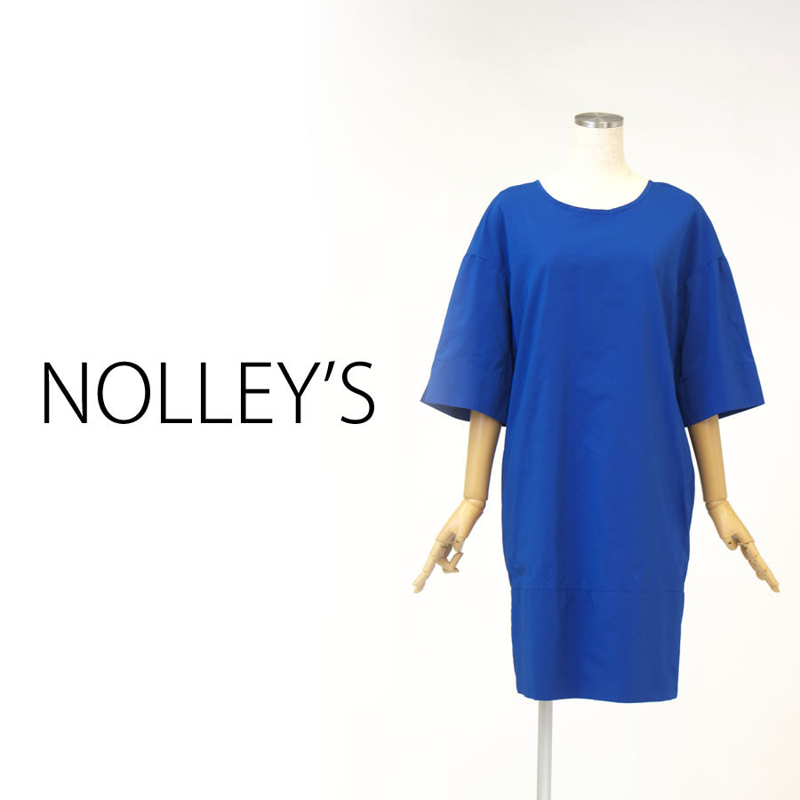バック開きタフタワンピース(Mサイズ/ブルー・水色/NOLLEY’S(ノーリーズ))USED