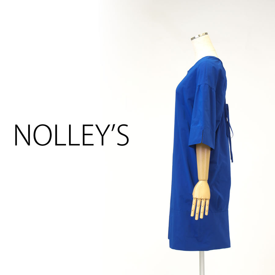 バック開きタフタワンピース(Mサイズ/ブルー・水色/NOLLEY’S(ノーリーズ))USED