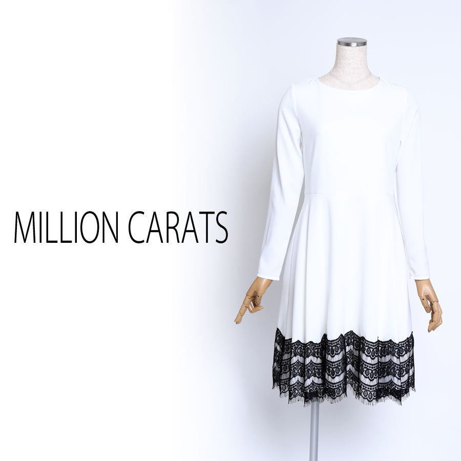 ヘムレースワンピ(Mサイズ/ホワイト/MILLION CARATS(ミリオンカラッツ))USED