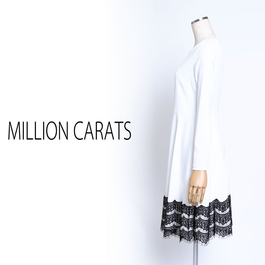 ヘムレースワンピ(Mサイズ/ホワイト/MILLION CARATS(ミリオンカラッツ))USED