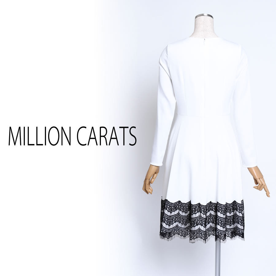 ヘムレースワンピ(Mサイズ/ホワイト/MILLION CARATS(ミリオンカラッツ))USED