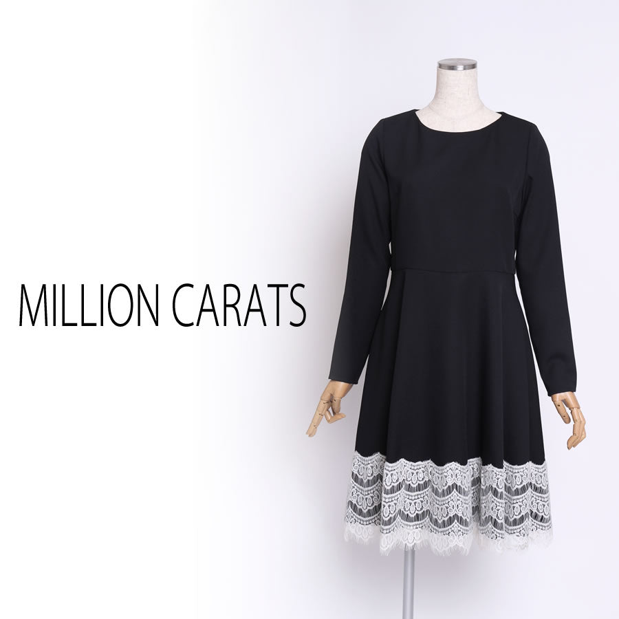 ヘムレースワンピ(Mサイズ/ブラック/MILLION CARATS(ミリオンカラッツ))USED