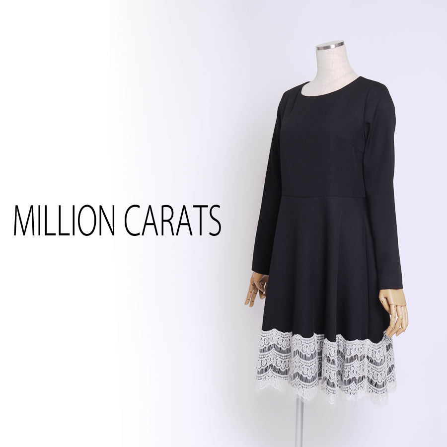 ヘムレースワンピ(Mサイズ/ブラック/MILLION CARATS(ミリオンカラッツ))USED